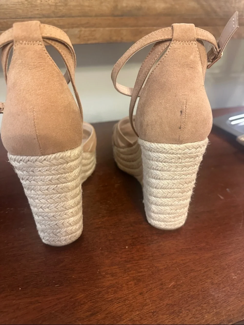 Altar'd State Tan Espadrille Wedge Sandals